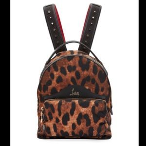 Christian Louboutin BackLoubi Small Leopard-Print Nylon Backpack